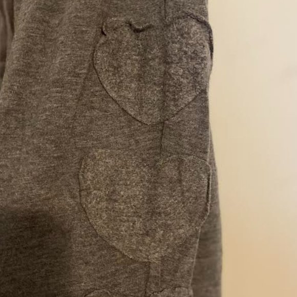 Splendid Grey Jogger Sweatpants with Hearts down the side - Picture 2 of 3